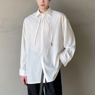 Long Sleeve Zip Detail Shirt