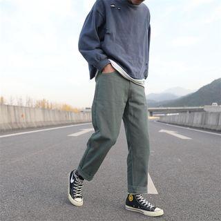 Regular Waist Straight-cut Pants