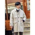 Raglan-sleeve Buttoned Trench Coat