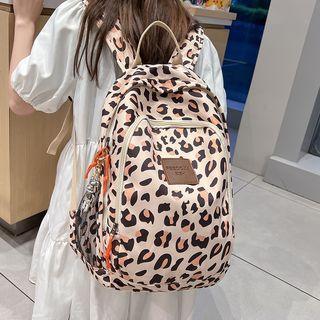 Leopard Print Applique Backpack / Bag Charm / Set