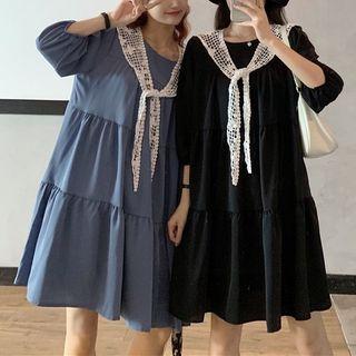 Long Sleeve Dress With Scarf