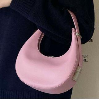 Plain One-shoulder Bag