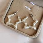 Resin Star Earring 1 Pair - Silver - One Size