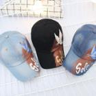 Butterfly Distressed Denim Baseball Cap