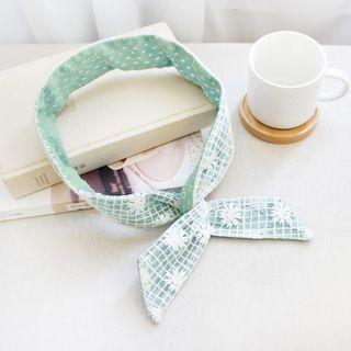 Daisy Print Fabric Wired Headband