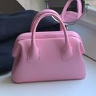 Faux Leather Handbag Pink - One Size