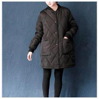 Quilted Snap Button Coat