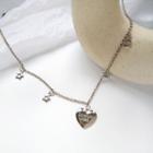 Alloy Heart Pendant Necklace Necklace - One Size