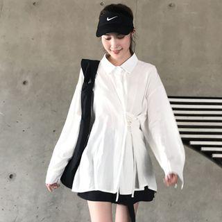 Asymmetric Blouse / High-waist Shorts
