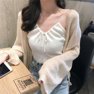 Camisole Top / Open-front Cardigan
