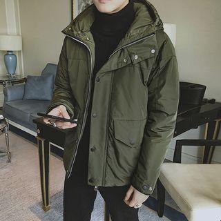 Hooded Stand-collar Padded Jacket