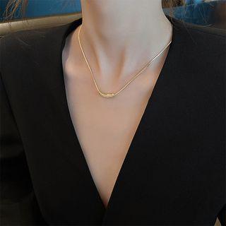 Alloy Necklace 1pc - Gold - One Size