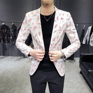 Feather Print Blazer