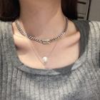 Faux Pearl Layered Necklace Necklace - As Shown In Figure - One Size