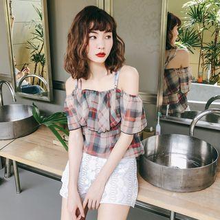 Set: Plaid Bikini + Cover-up