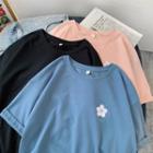 Floral Cotton Short-sleeve T-shirt
