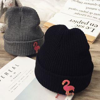 Flamingo Applique Beanie