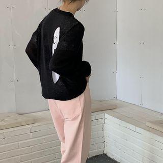 Cut-out Open-back Sweater