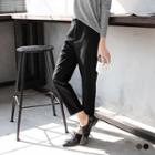 Woolen Pegged Crop Trousers