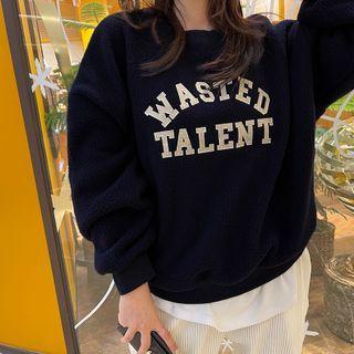 Letter Patch Dumble Pullover