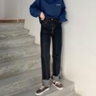 High-waist Straight-fit Denim Jeans