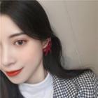 Flannel Bow Earring 1 Pair - Stud Earring - One Size
