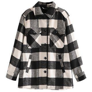 Gingham Button Jacket