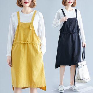 Set : Plain Jumper Skirt + T Shirt