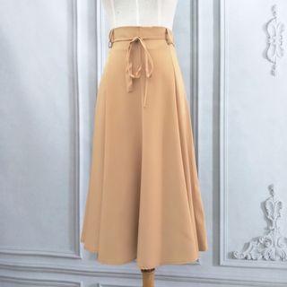 Plain Chiffon A-line Midi Skirt