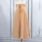 Plain Chiffon A-line Midi Skirt