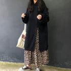 Leopard Print Mock Two-piece Hooded Maxi Dress