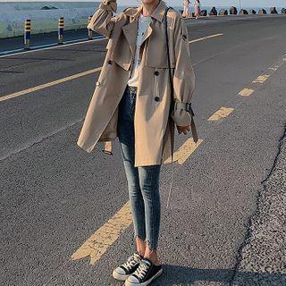 Double Breast Cargo Trench Jacket