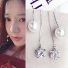 Sterling Silver Star Drop Earring