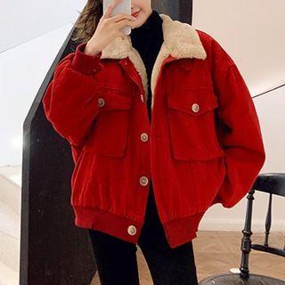 Fleece-lined Loose-fit Worker Jacket
