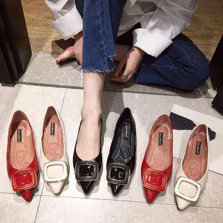 Buckle Pointed Toe Flats