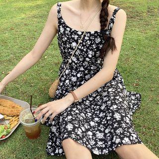 Floral Print Sundress / Open Front Cardigan