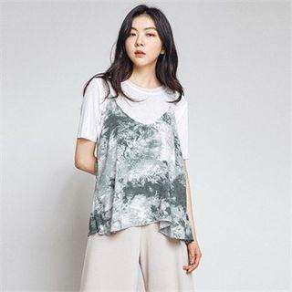 Tie-dye Loose-fit Sleeveless Top