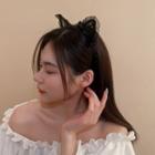 Cat Ear Lace Headband Black - One Size