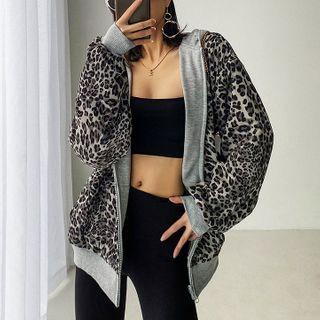 Leopard Print Zip Hoodie / Zebra Print Zip Hoodie