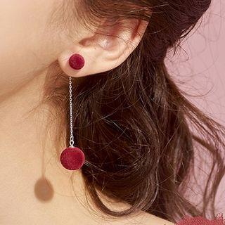 925 Sterling Silver Bobble Dangle Earring As Shown In Figure - One Size