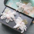 Flower Hair Comb 1 Pcs - Light Pink - One Size