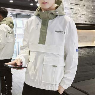 Hooded Letter Overhead Jacket