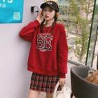 Lettering Pullover / Plaid Mini A-line Skirt