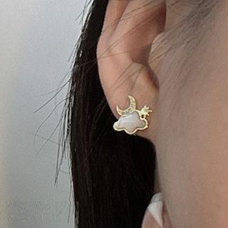 Moon Cloud Shell Alloy Earring