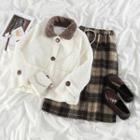 Shirt Jacket / Plaid A-line Skirt