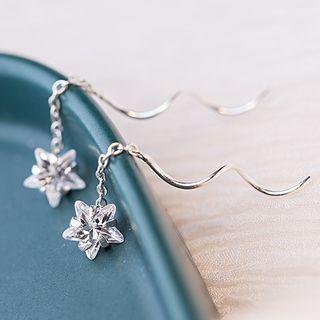 Star Tassel Earring Silver - One Size