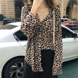 Animal Print Oversized Shirt