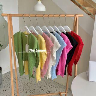 Sleeveless Plain Cardigan