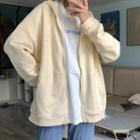 Zipped Jacket / Wide-leg Jeans / T-shirt