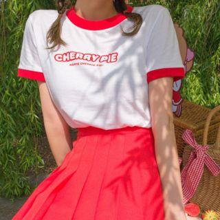Cherry Pie By Leegong Ringer T-shirt